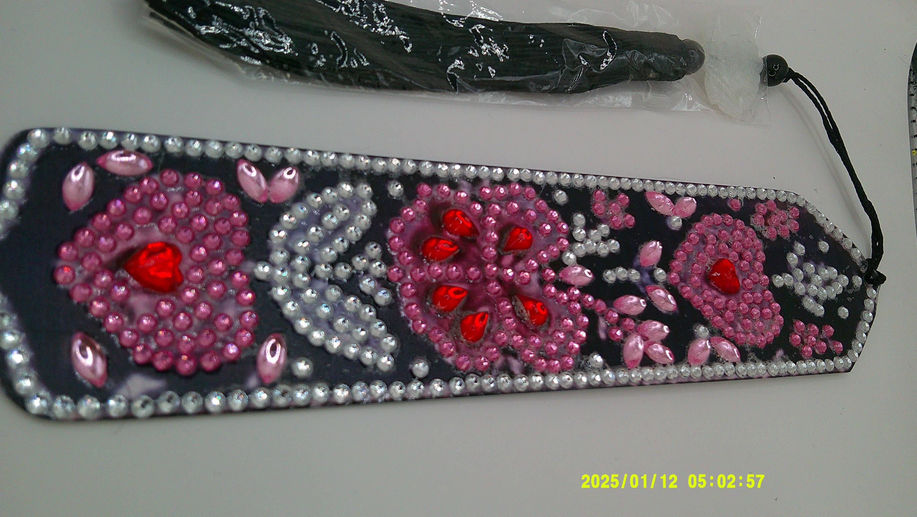 Colorful Flower Diamond Painting Bookmark | Vibrant Rhinestone Art