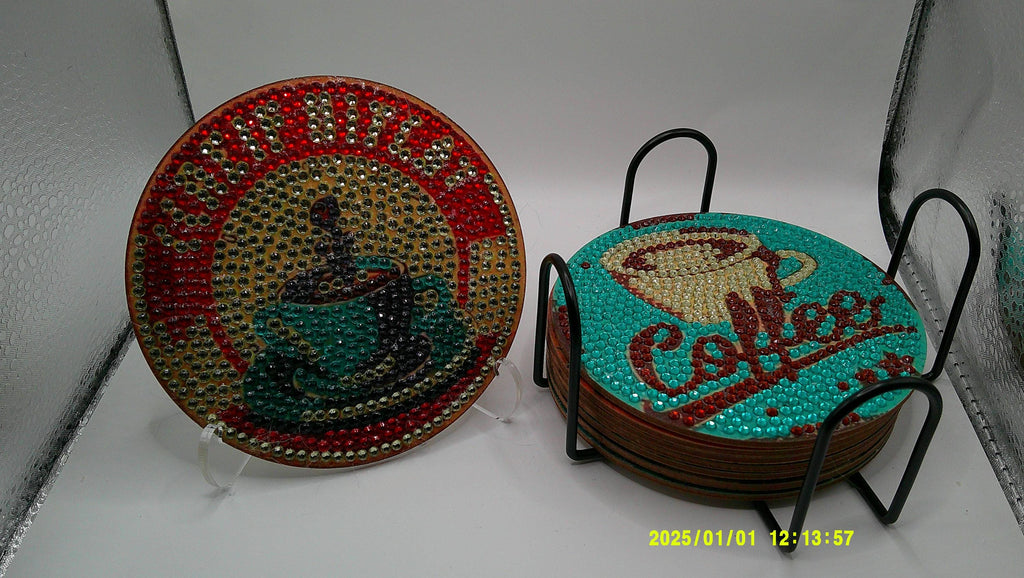 Warm & Cozy Coffee Cup Diamond Art Coasters