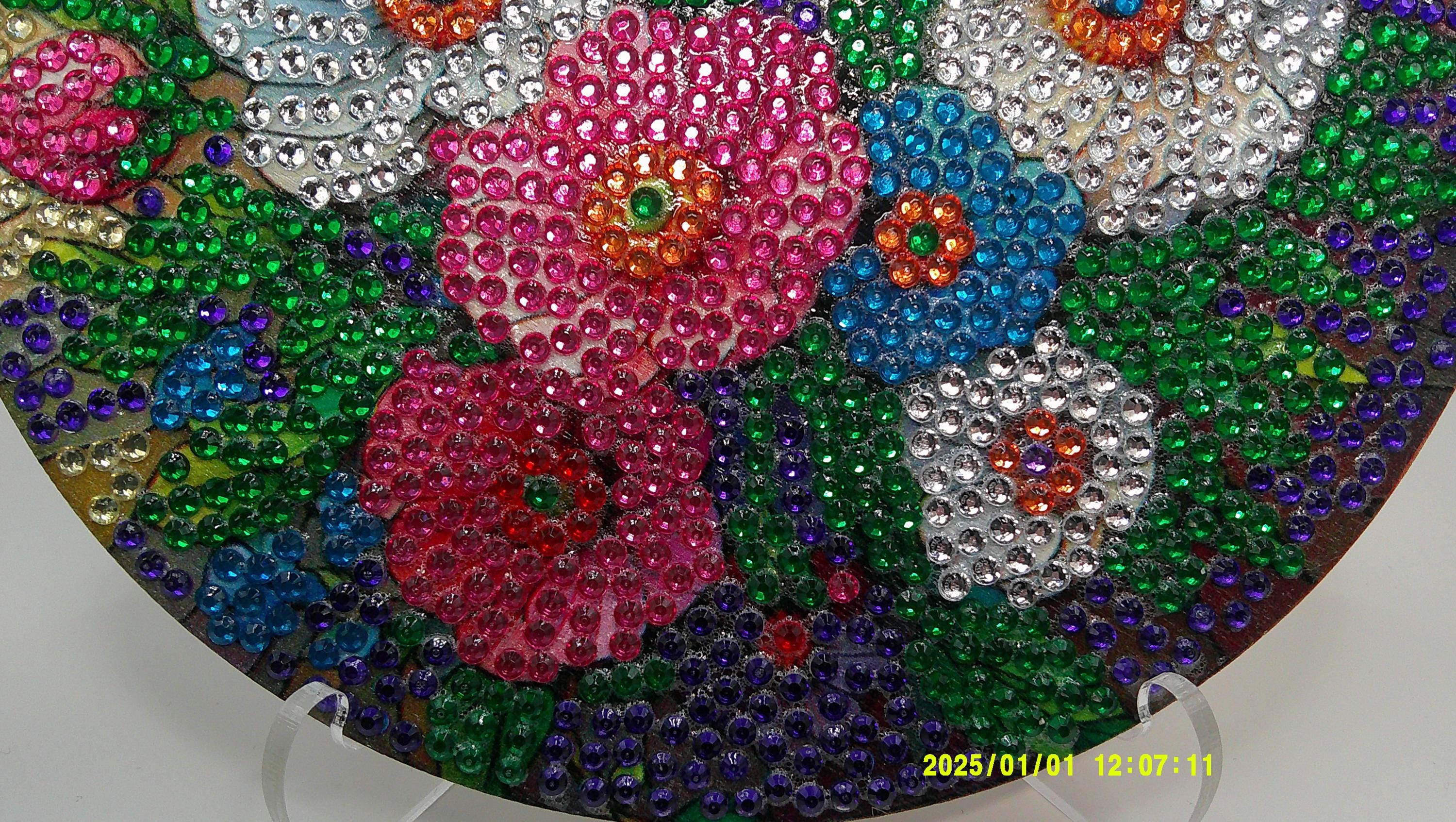 Rainbow Garden Bloom Diamond Art Trivet