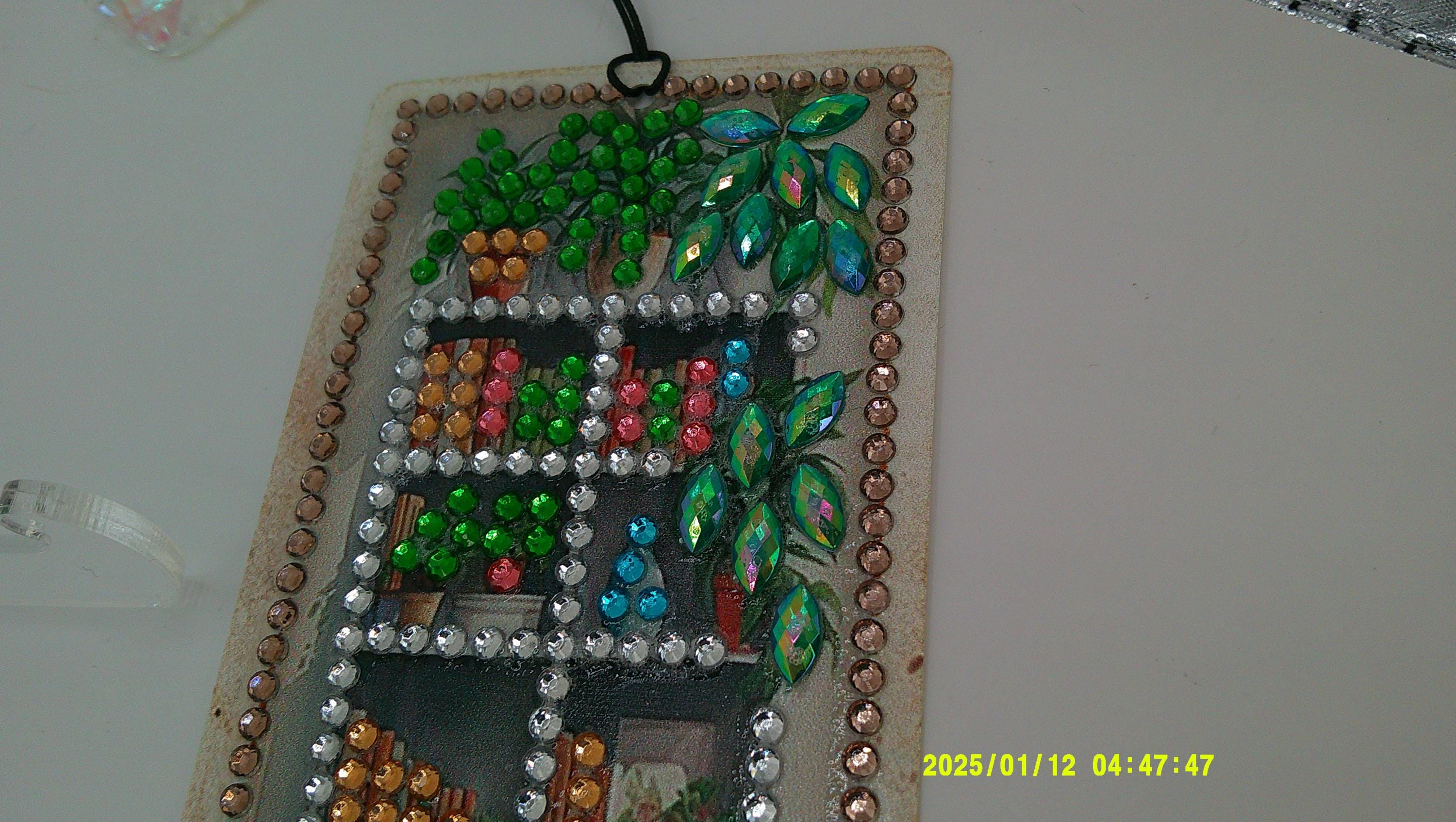 Cozy Window Scenes Diamond Art Bookmark | Rhinestone Mosaic Page Marker