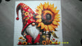 Whimsical Garden Gnome with Sunflowers – Diamond Art