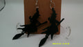 Moonlight Rider Earrings – Witch Silhouette Dangles