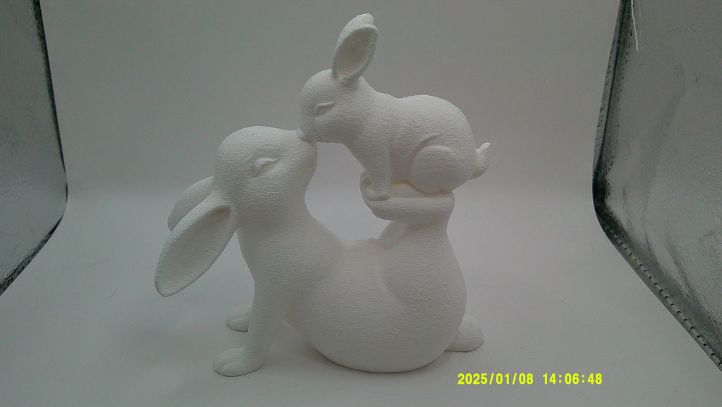 Nose‑to‑Nose Bunny Love Sculpture