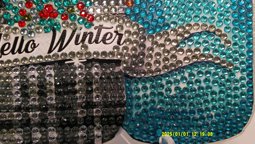 Glittering Winter Blooms Suncatcher