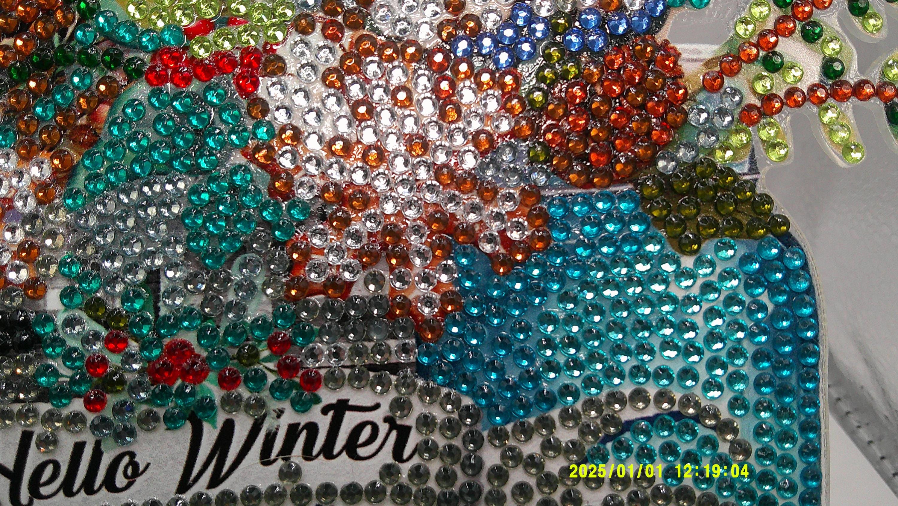 Glittering Winter Blooms Suncatcher