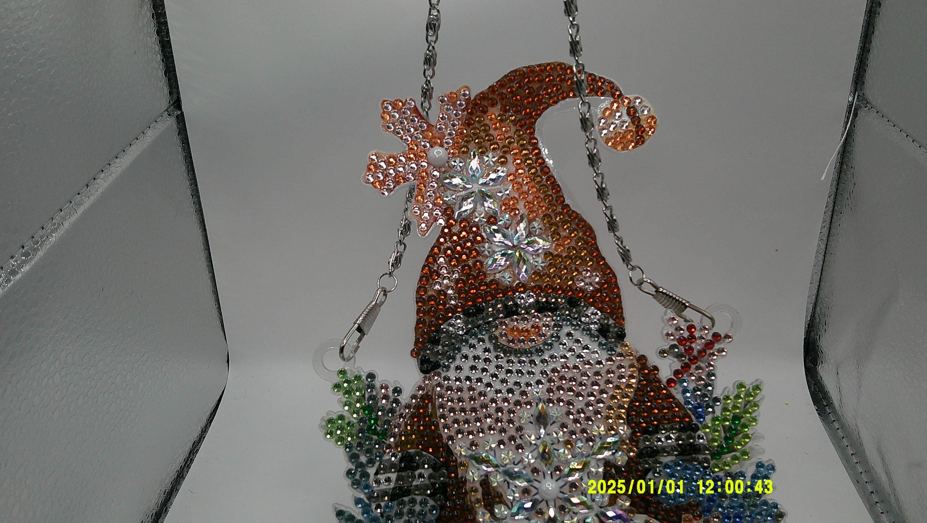 Sparkling Holiday Gnome Suncatcher