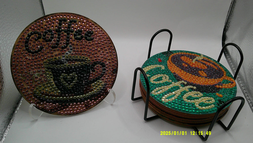 Warm & Cozy Coffee Cup Diamond Art Coasters