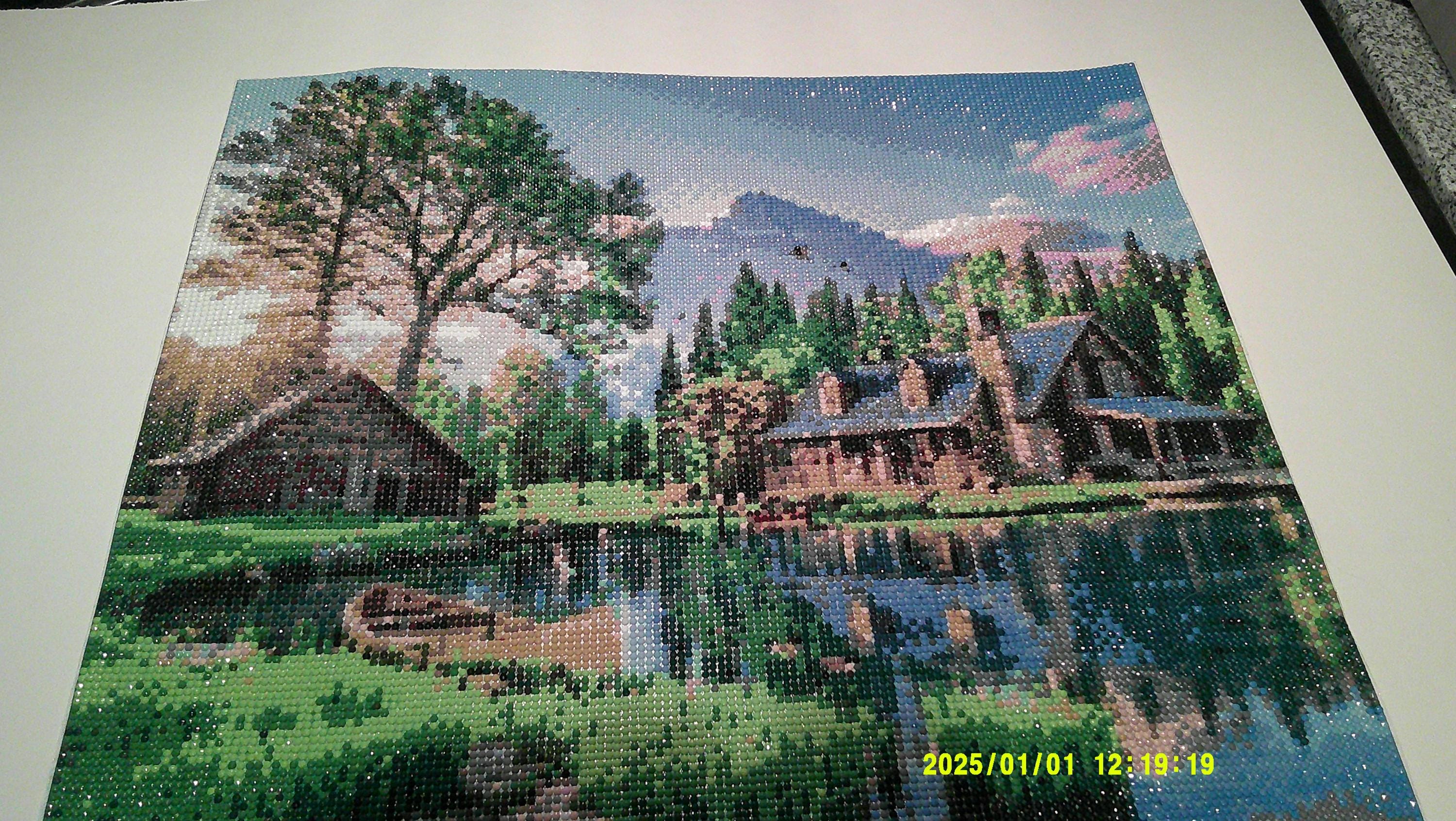 Lakeside Cabin Serenity Diamond Art Painting