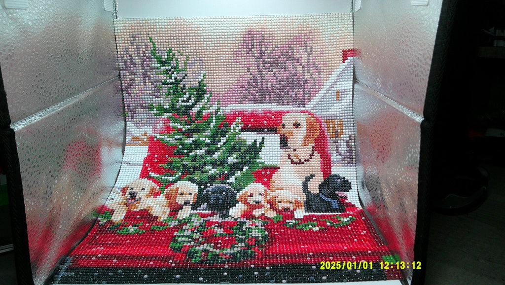 Christmas Puppy Parade Diamond Art Painting
