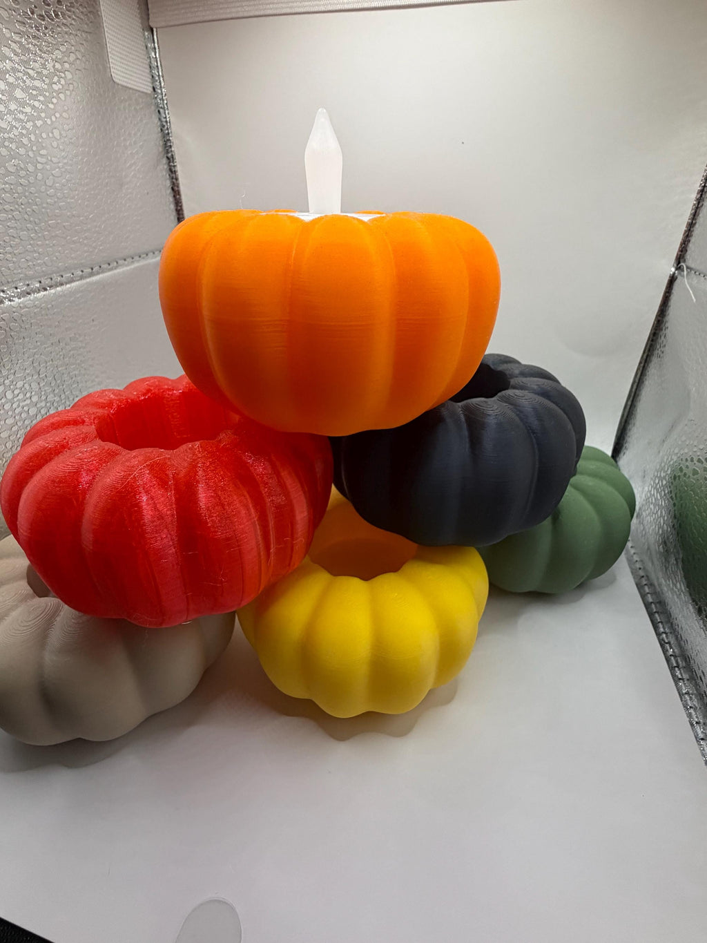 3D Printed Pumpkin Tea Light Holder