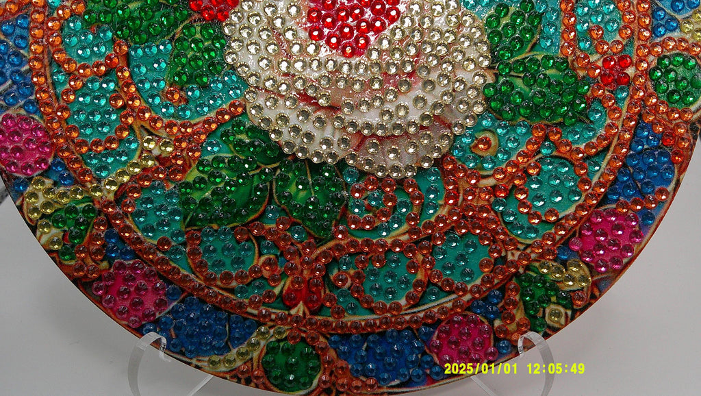 Blooming Duo Floral Diamond Art Trivet