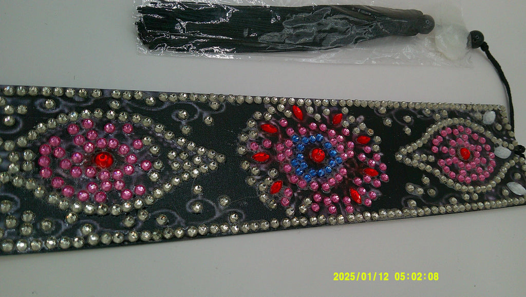 Beaded Floral Mandala Bookmark | Intricate Diamond Art Design