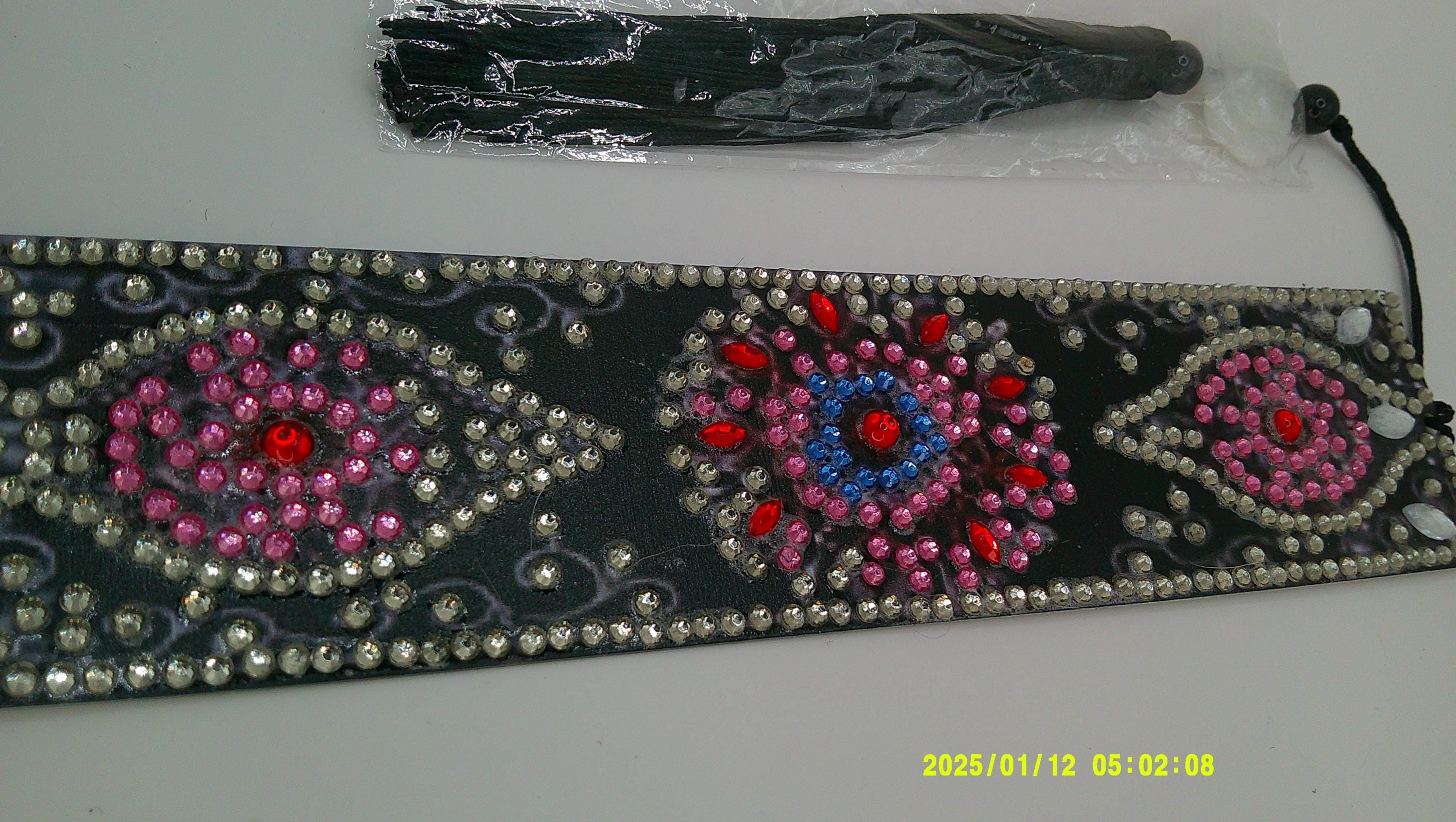 Beaded Floral Mandala Bookmark | Intricate Diamond Art Design