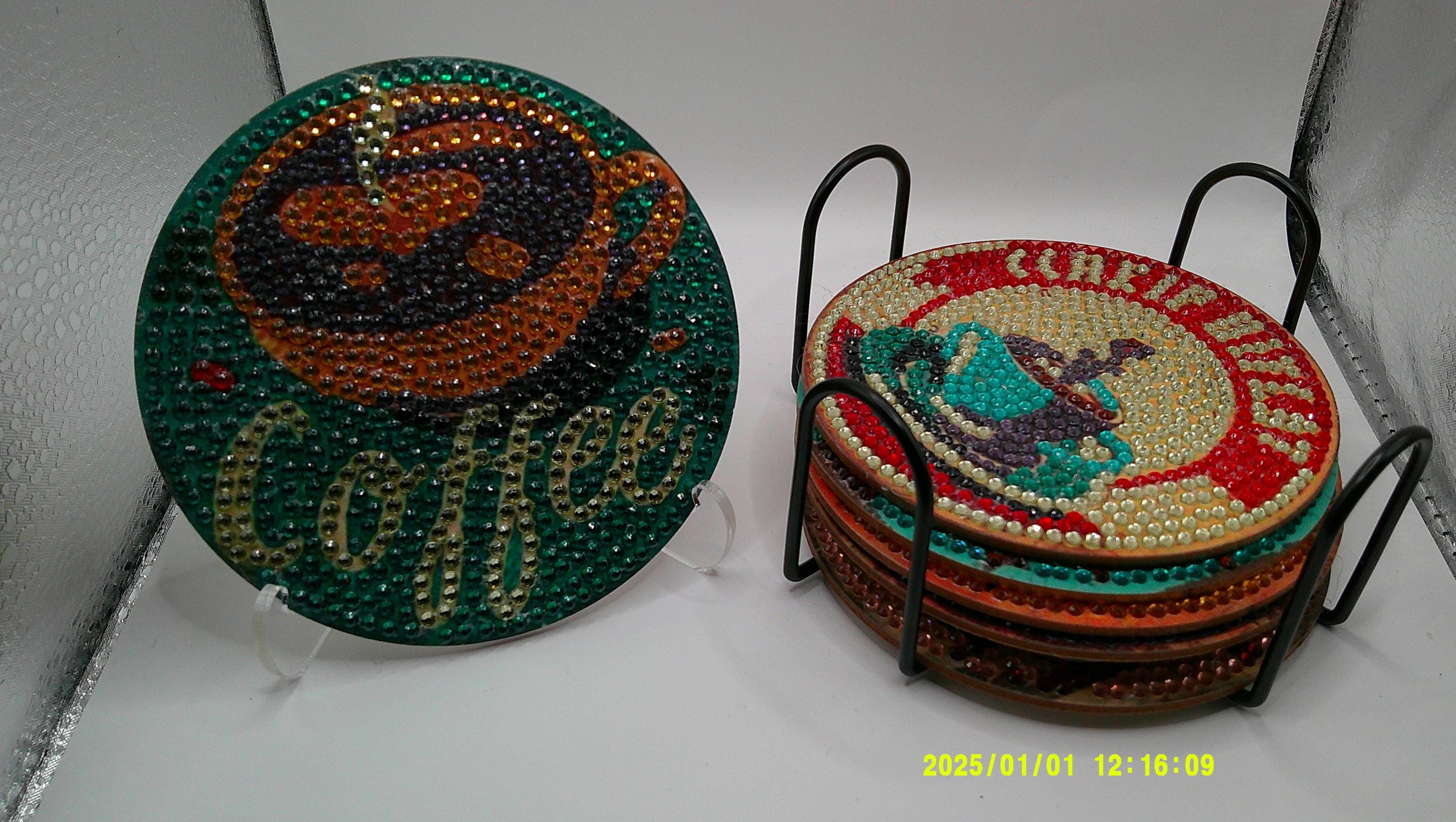 Warm & Cozy Coffee Cup Diamond Art Coasters