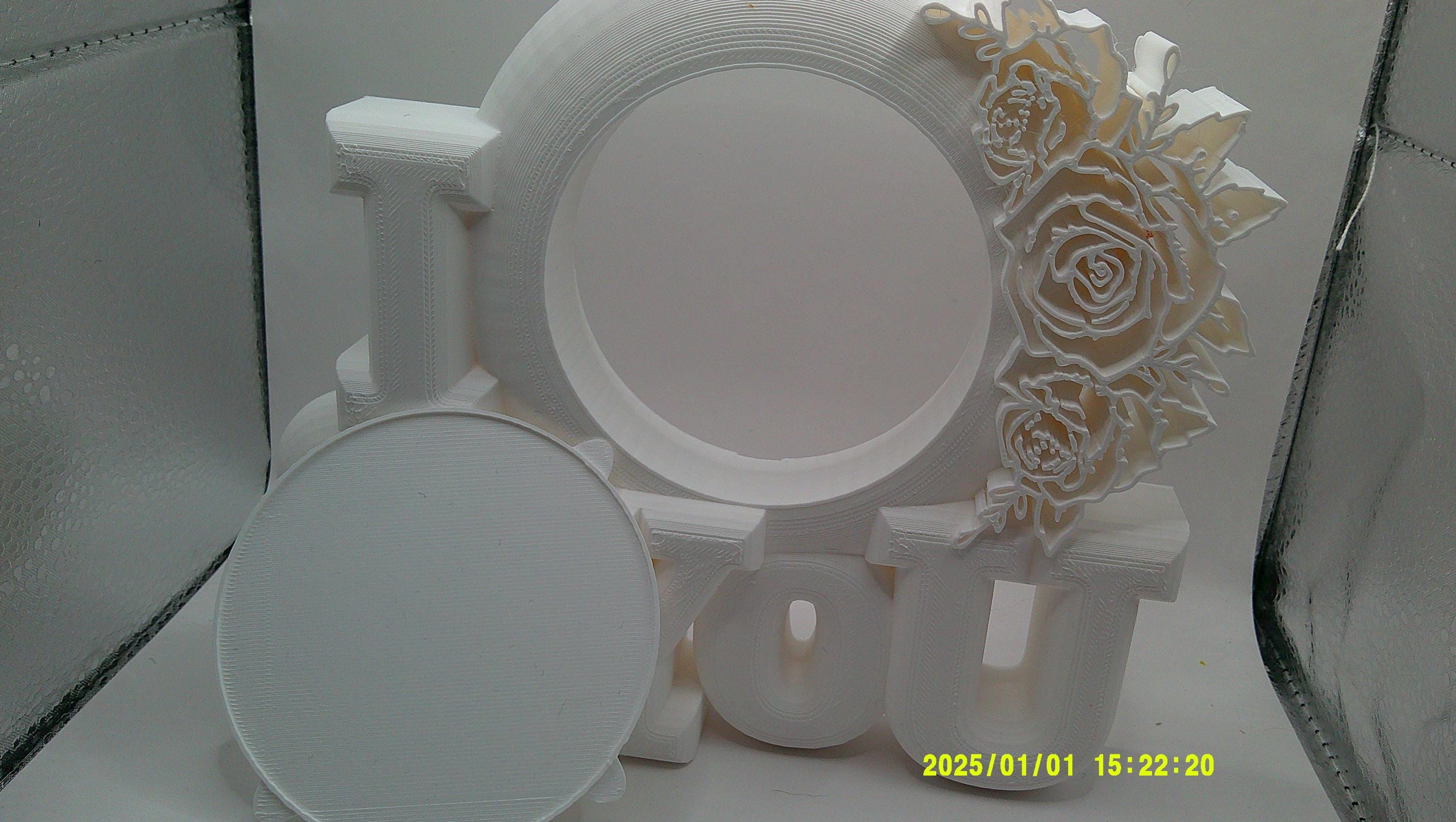3D Printed I Love You Frame