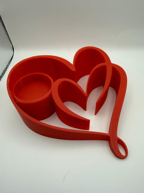 3D Printed Heart Tea Light Holder – Modern Craft Decor