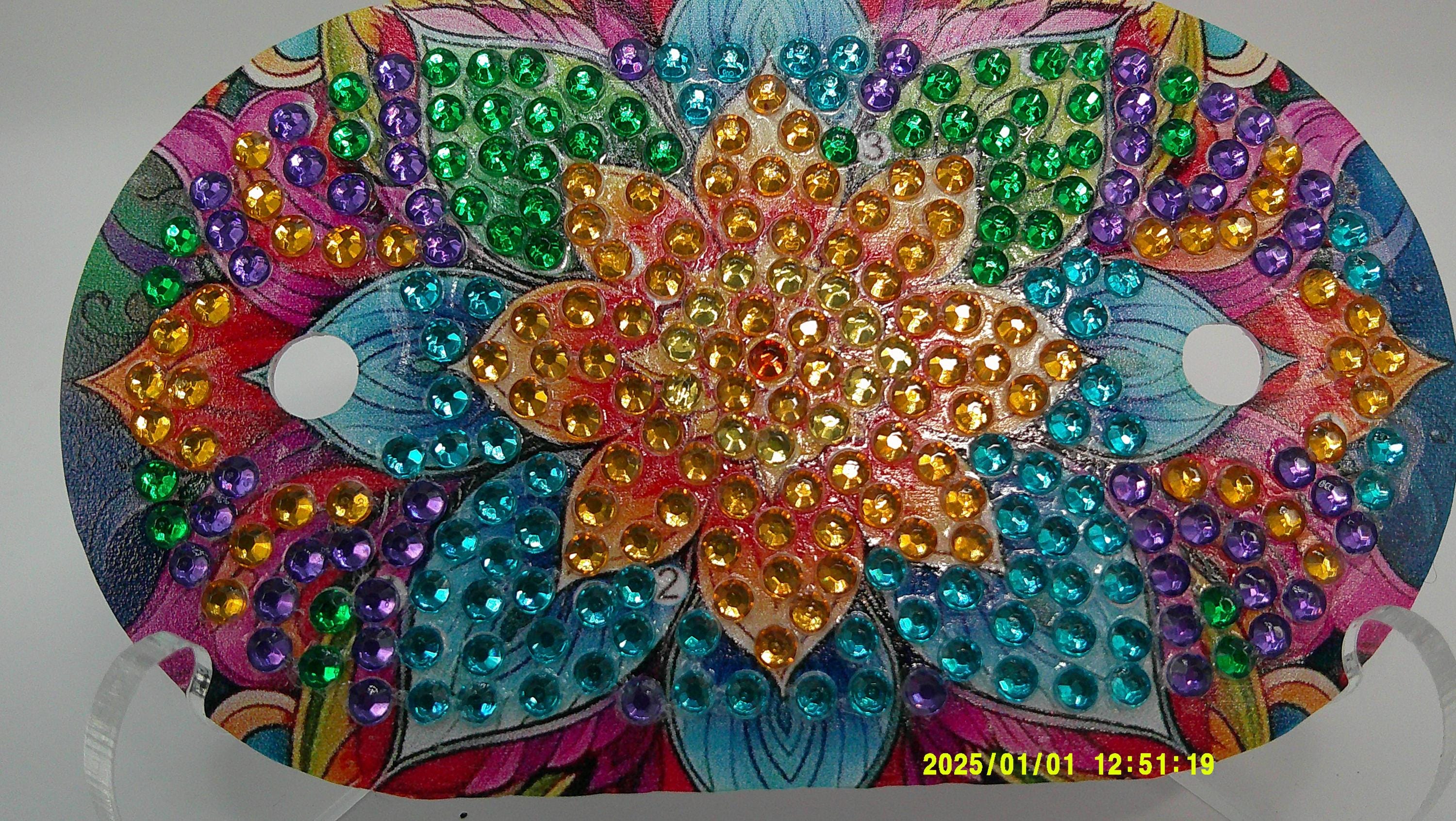 Floral Burst Diamond Art Hair Slide