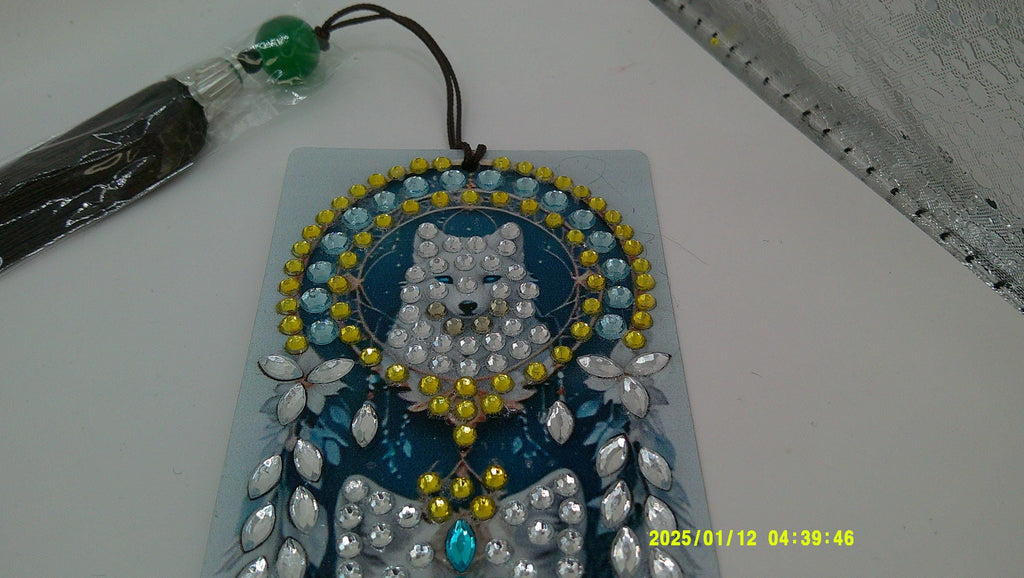 Mystic Wolf Trio Bookmark | Sparkling Diamond Art Dreamcatcher