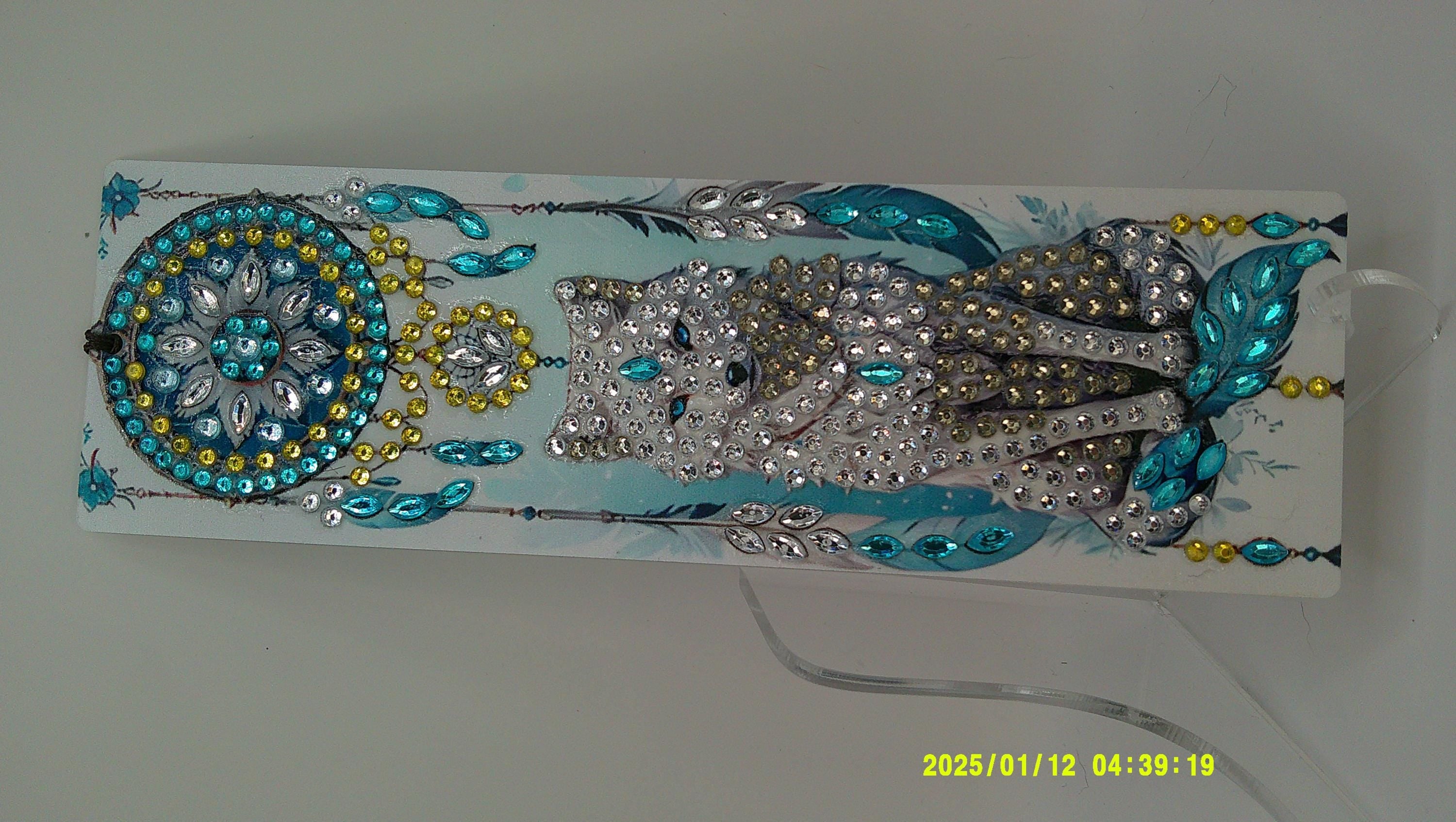 Mystic Forest Wolf Bookmark | Sparkling Diamond Art Design
