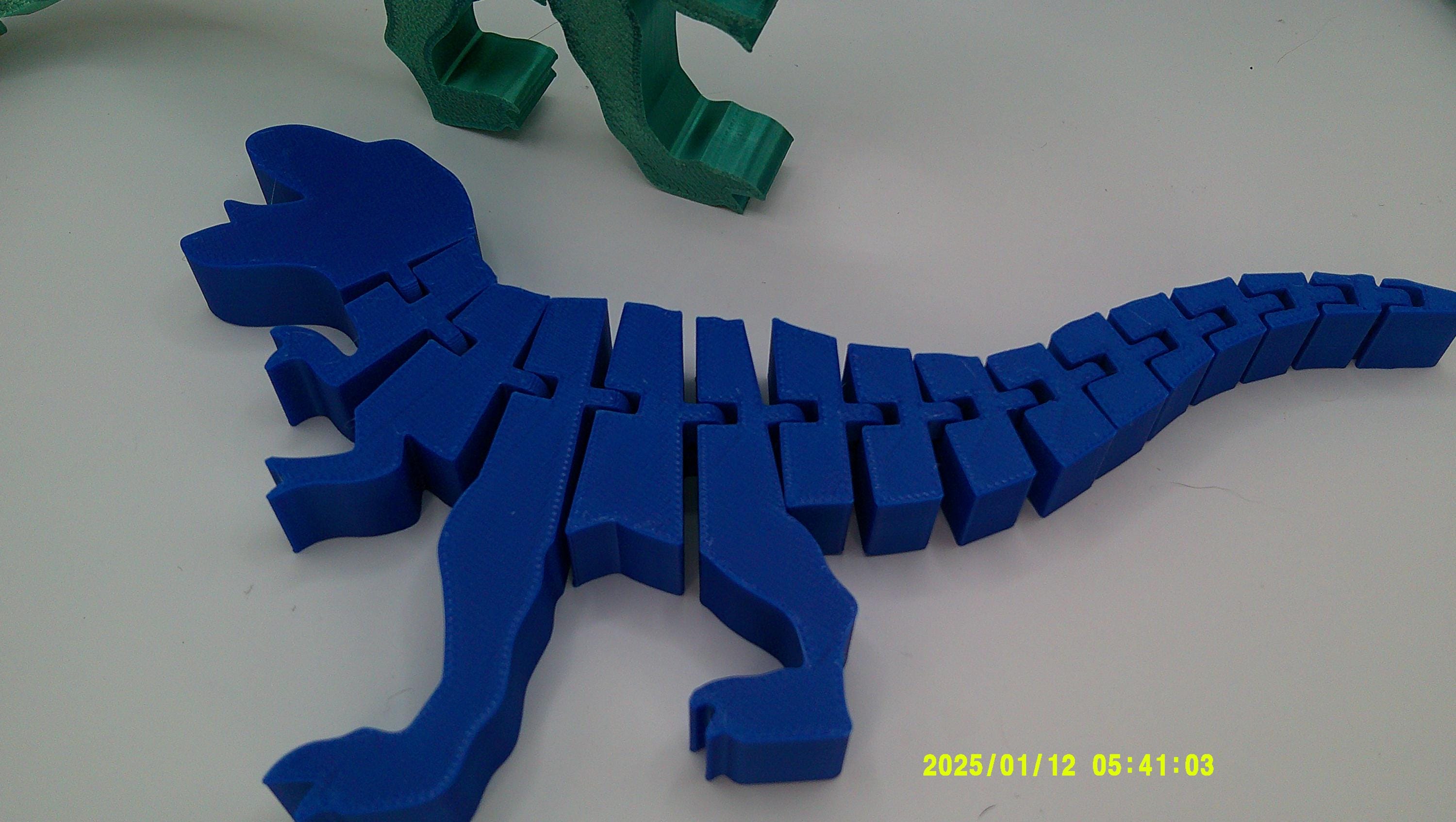 Wiggly T‑Rex Buddy, 3D Printed Flexi Dino