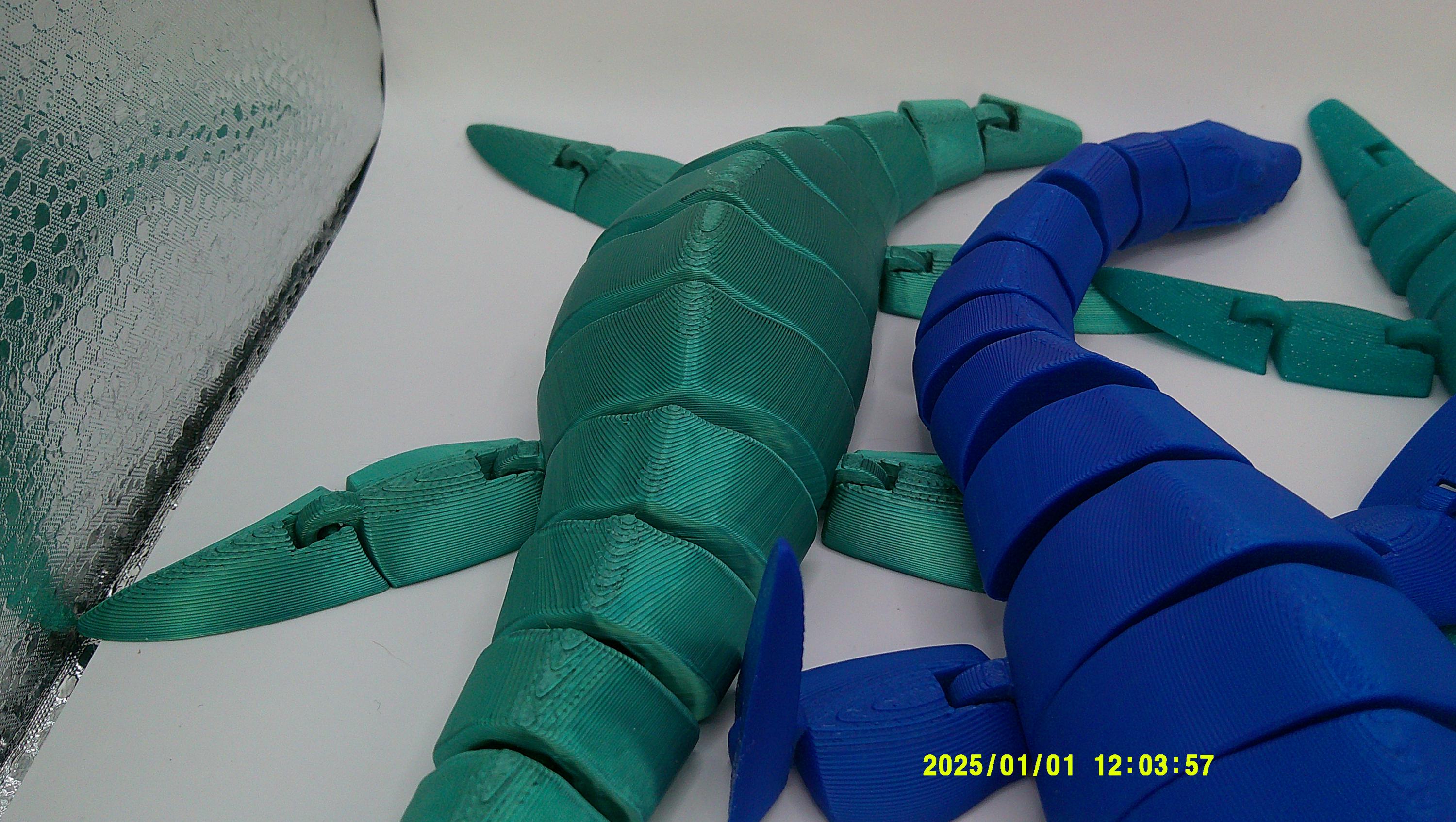 Flexible Plesiosaur Model, 3D Printed Articulated Ocean Creature, Long‑Neck Sea Figure