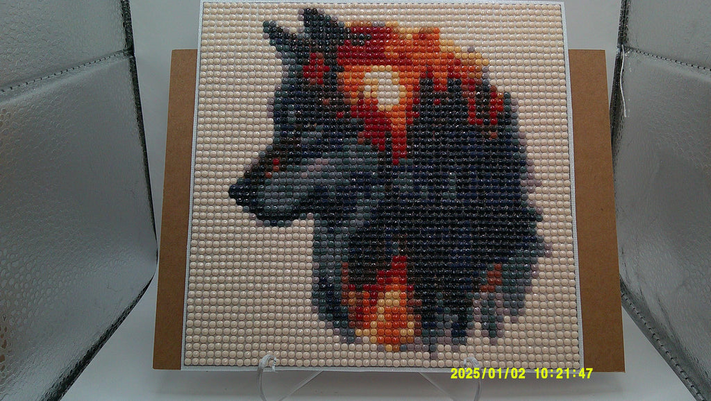 Sunset Forest Wolf Silhouette Diamond Art