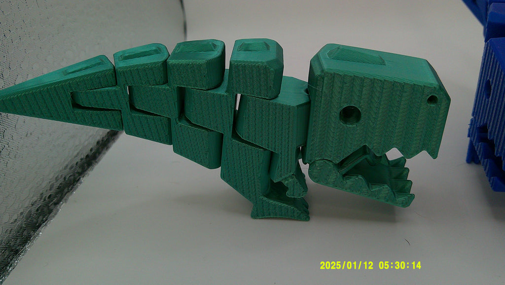 Flexi Dino Riding Buddy, 3D Printed Bike Companion for Kids