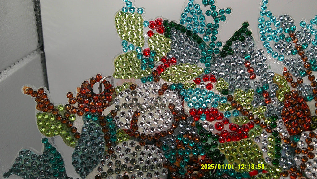 Glittering Winter Blooms Suncatcher