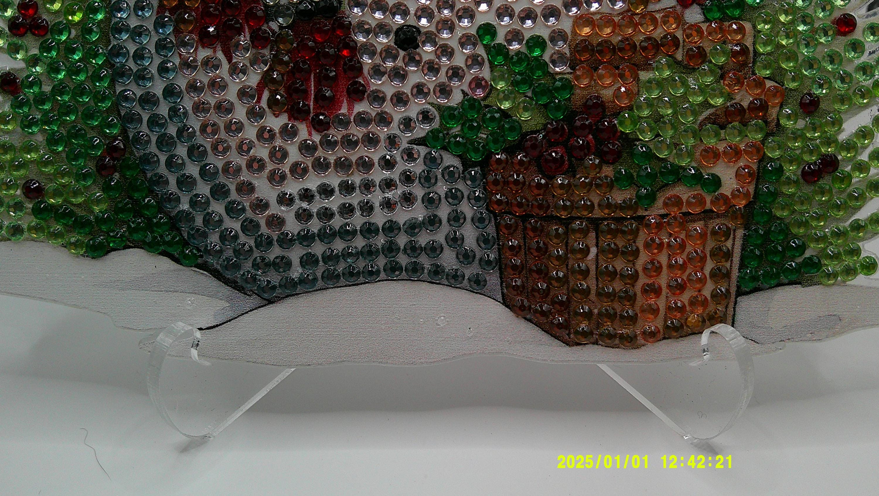 Winter Snowman Acrylic Sun Catcher – Diamond Art Design