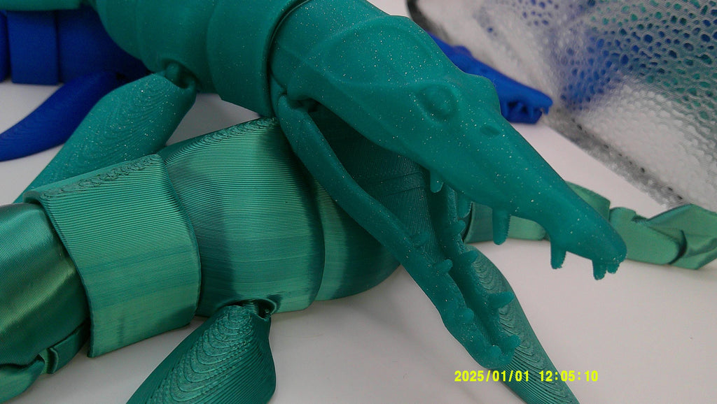 3D Printed Flexi Plesiosaur, Articulated Sea Creature Toy, Wiggly Ocean Desk Pet