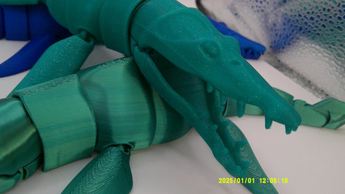 3D Printed Flexi Plesiosaur, Articulated Sea Creature Toy, Wiggly Ocean Desk Pet
