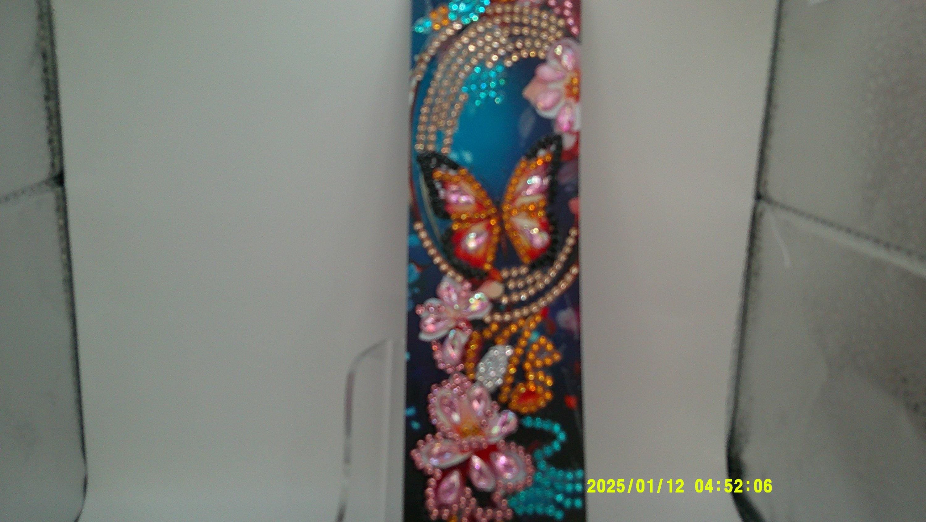 Colorful Butterfly Mosaic Bookmark | Vibrant Rhinestone Diamond Art