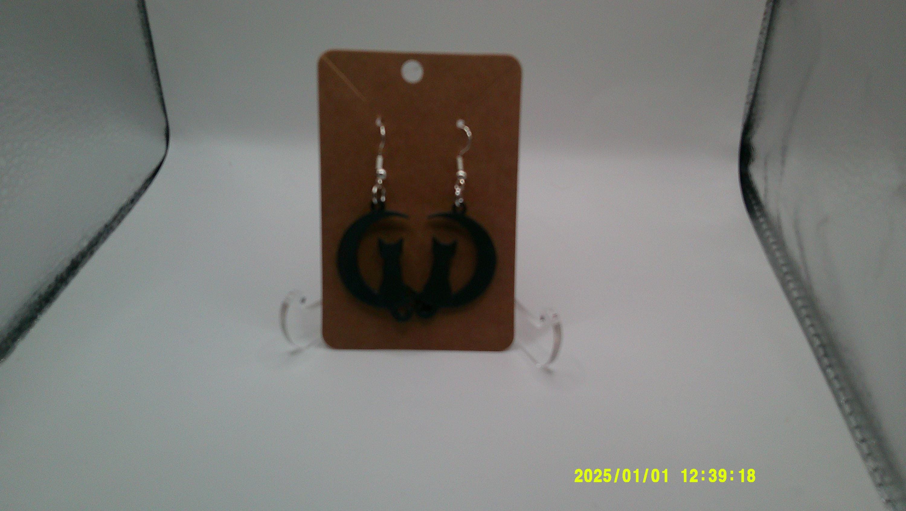 Moon & Meow Earrings – Whimsical Cat Drop Jewelry