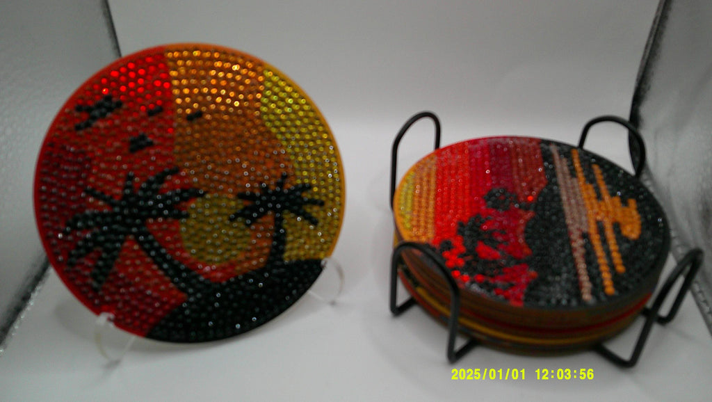 Island Sunset Diamond Art Coaster Collection