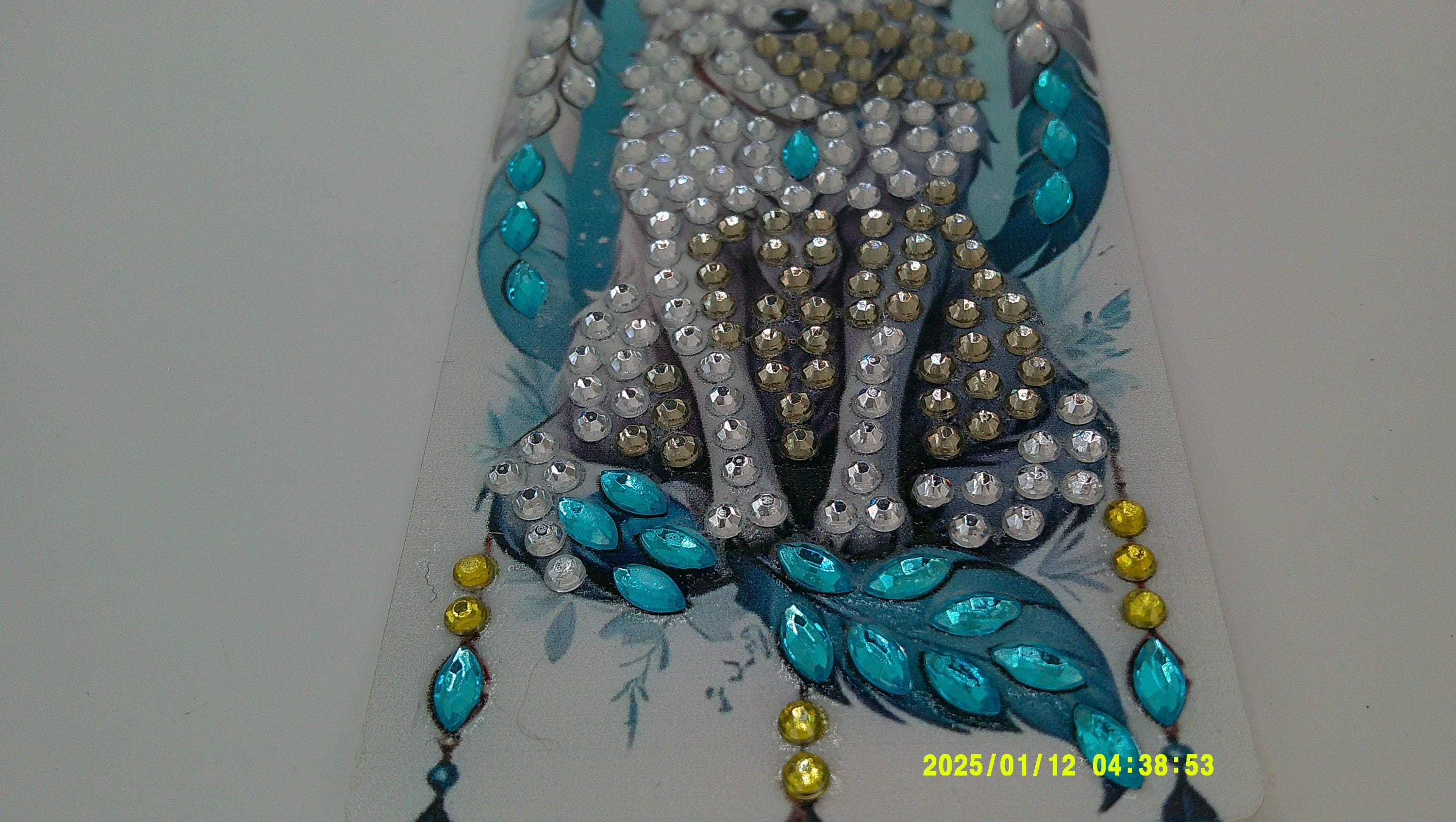 Mystic Forest Wolf Bookmark | Sparkling Diamond Art Design