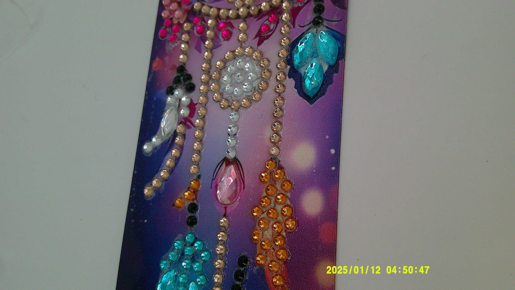 Dreamcatcher & Butterfly Bookmark | Colorful Diamond Art Page Marker