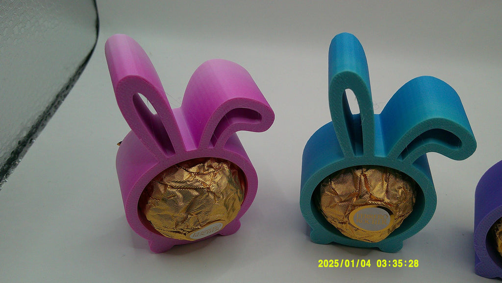 3D Printed Pastel Bunny Candy Cradles – Easter Party Favors