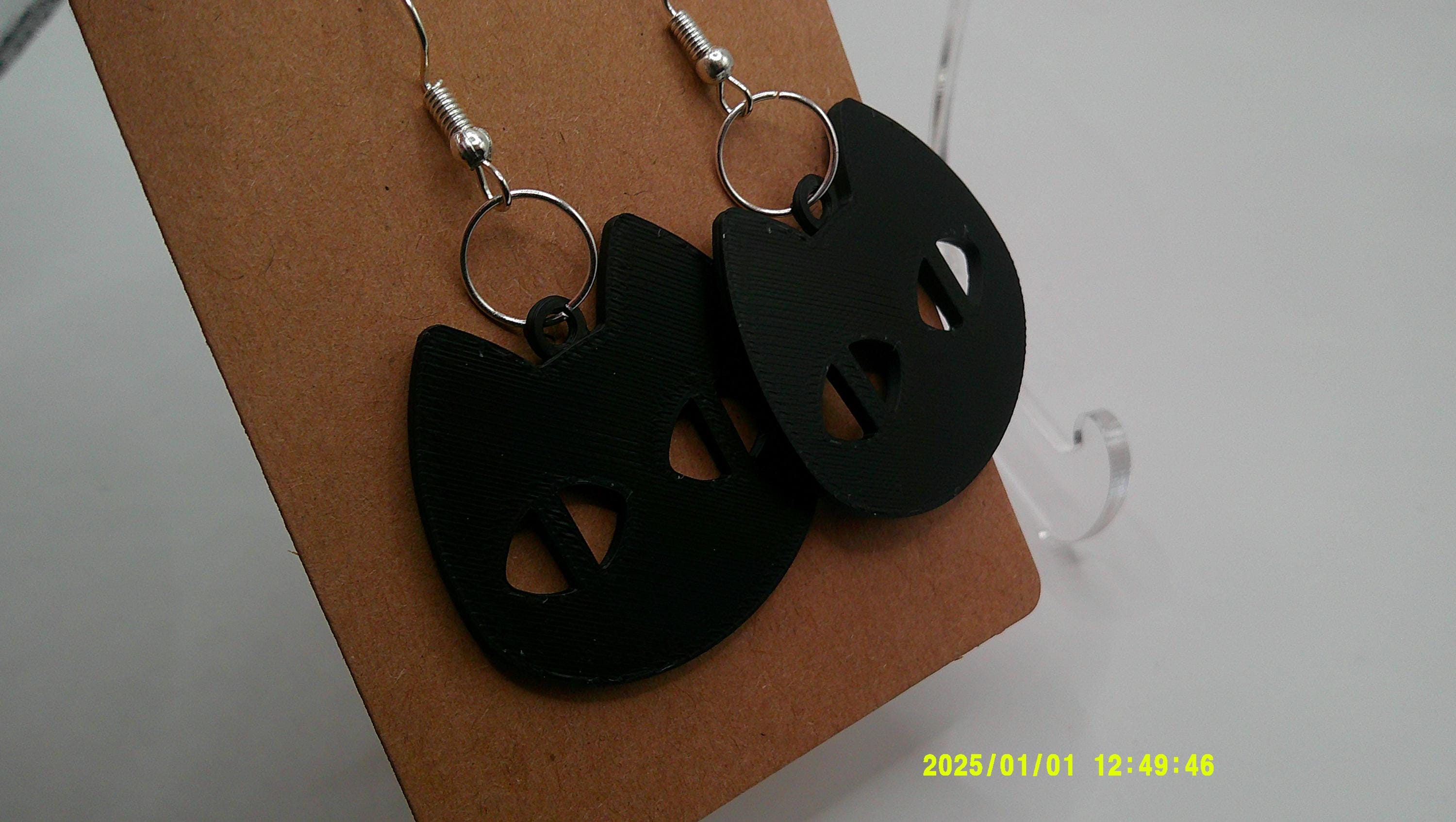 Catitude Earrings – Handmade Black Cat Statement Pair