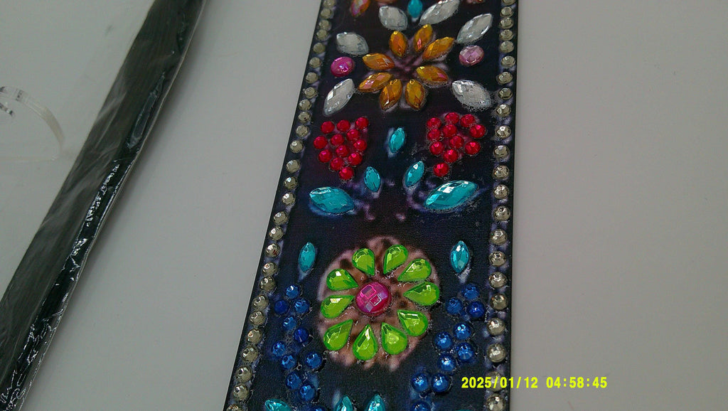 Colorful Floral Diamond Art Bookmark | Vibrant Rhinestone Mosaic