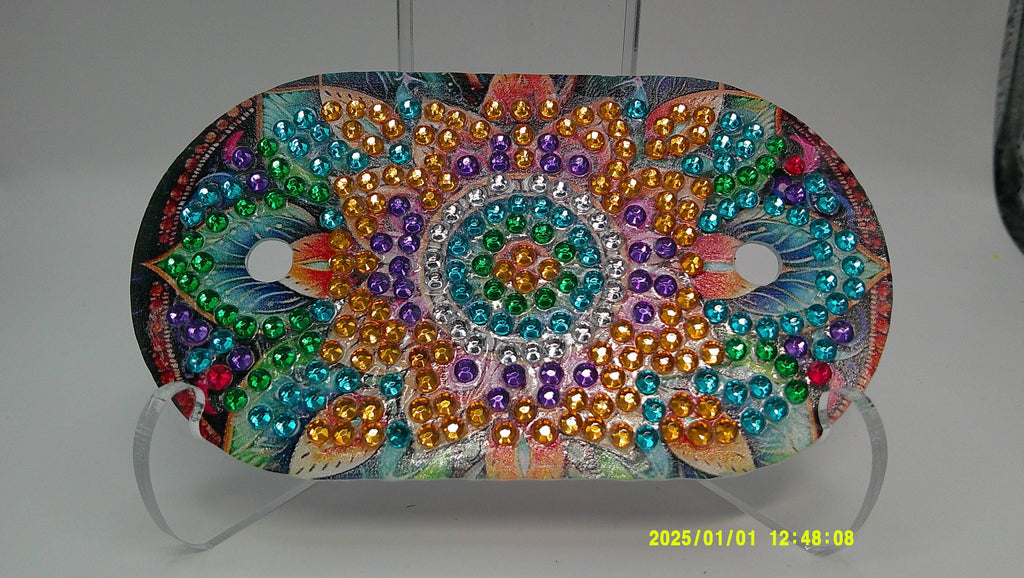 Radiant Jewel Mandala Diamond Art Hair Slide