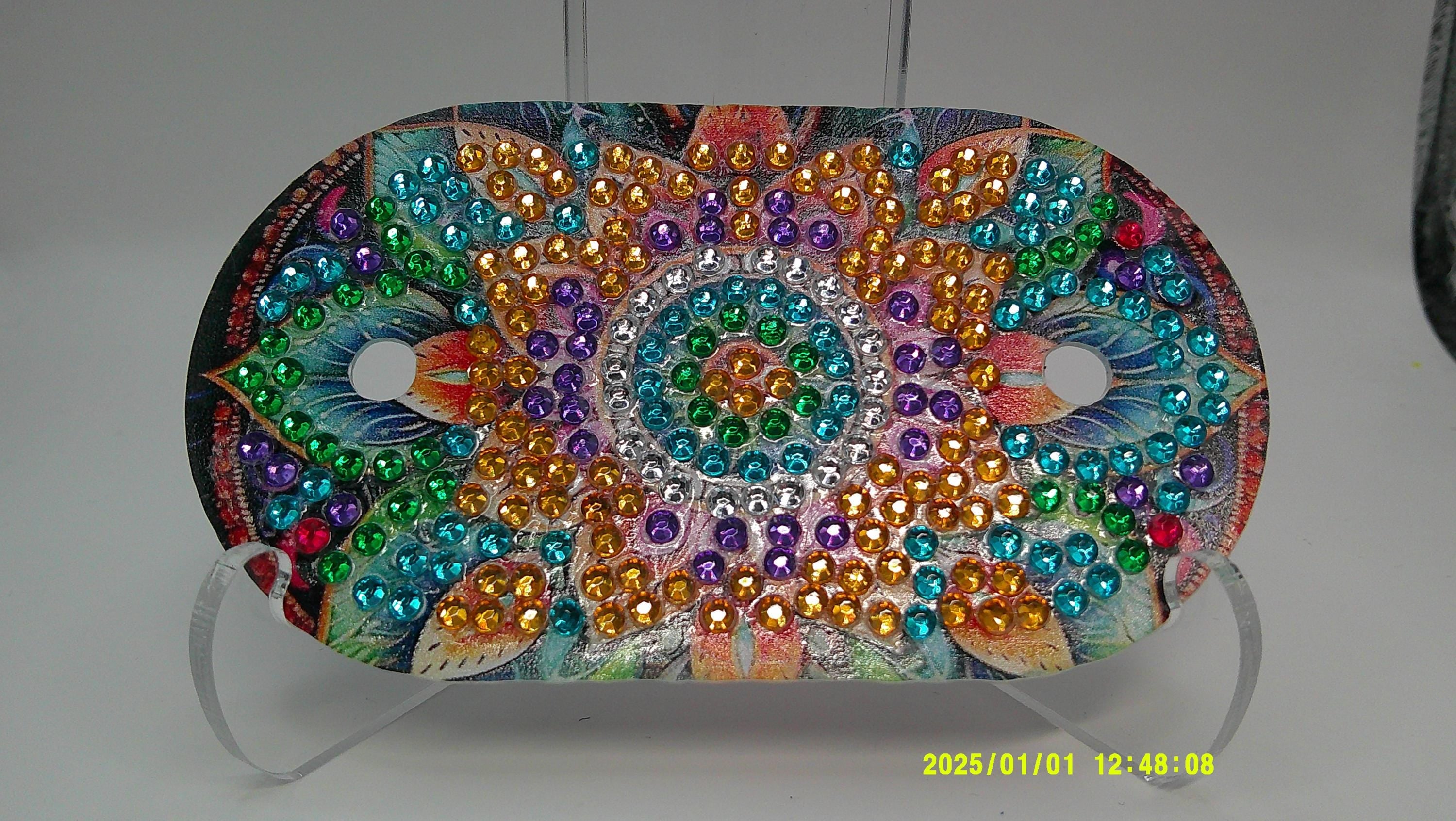 Radiant Jewel Mandala Diamond Art Hair Slide