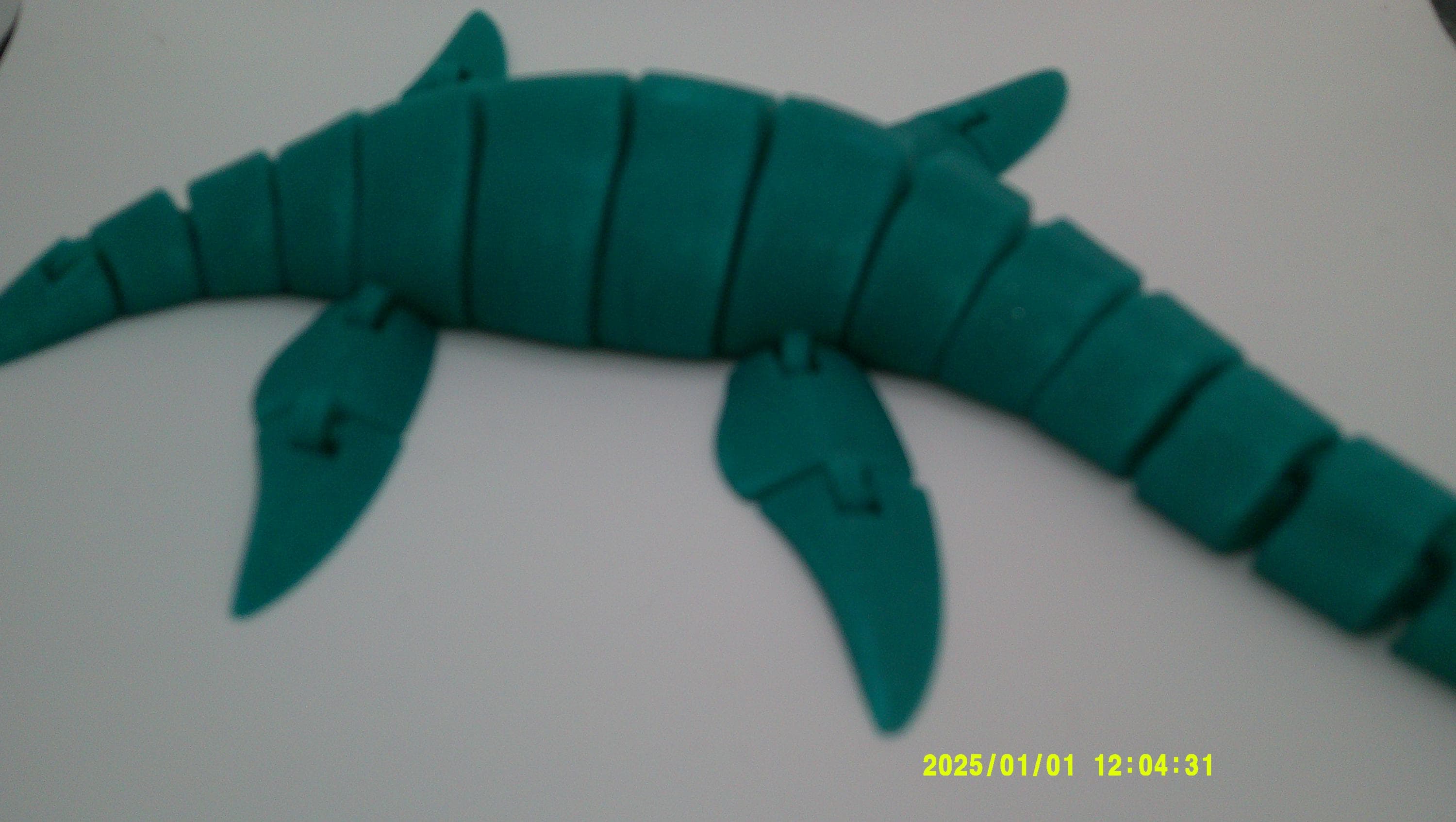 Flexible Plesiosaur Model, 3D Printed Articulated Ocean Creature, Long‑Neck Sea Figure