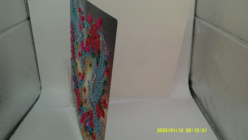 Love Doves Diamond Art Plaque | Heart & Floral Gem Artwork