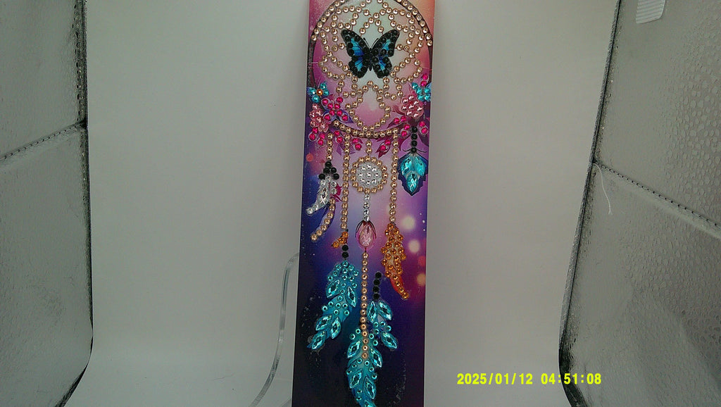 Dreamcatcher & Butterfly Bookmark | Colorful Diamond Art Page Marker