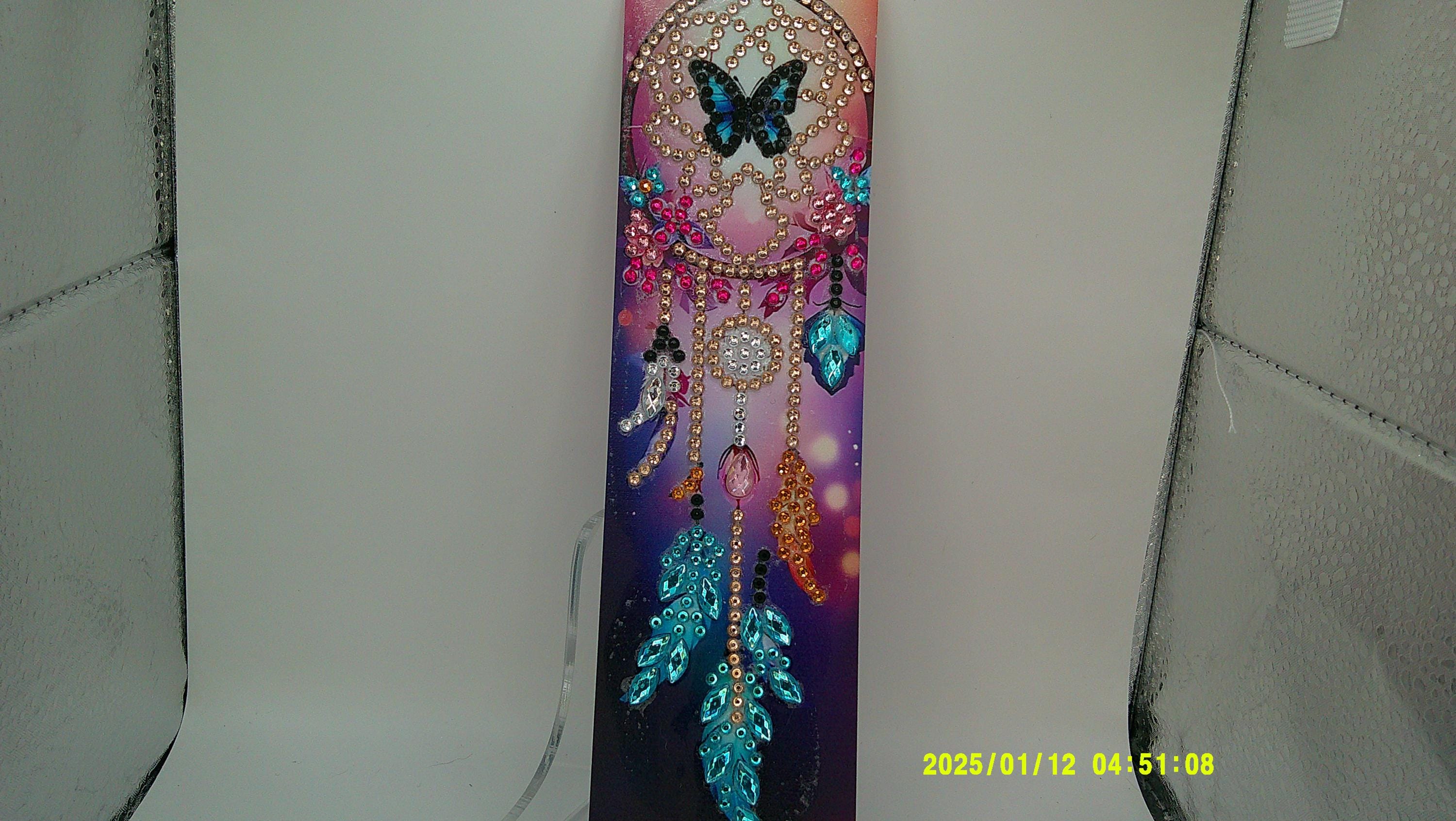 Dreamcatcher & Butterfly Bookmark | Colorful Diamond Art Page Marker