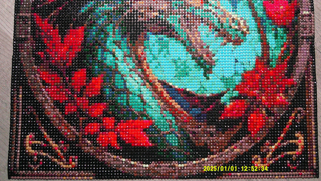 Crimson Leaves & Curled Dragon – Diamond Art Fantasy
