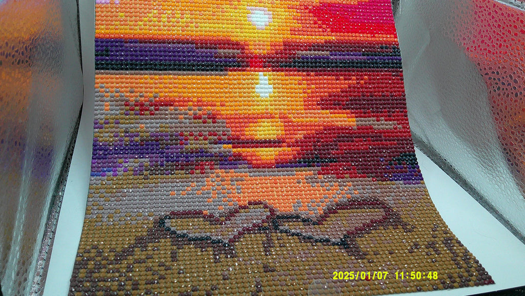 Sunset Heart by the Sea