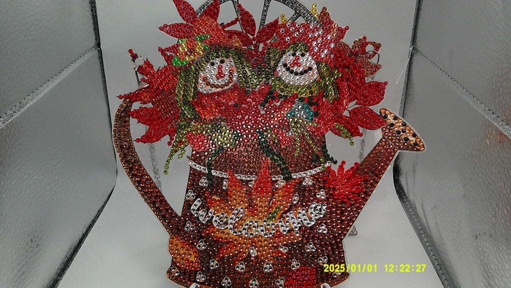 Cheerful Autumn Welcome Watering Can