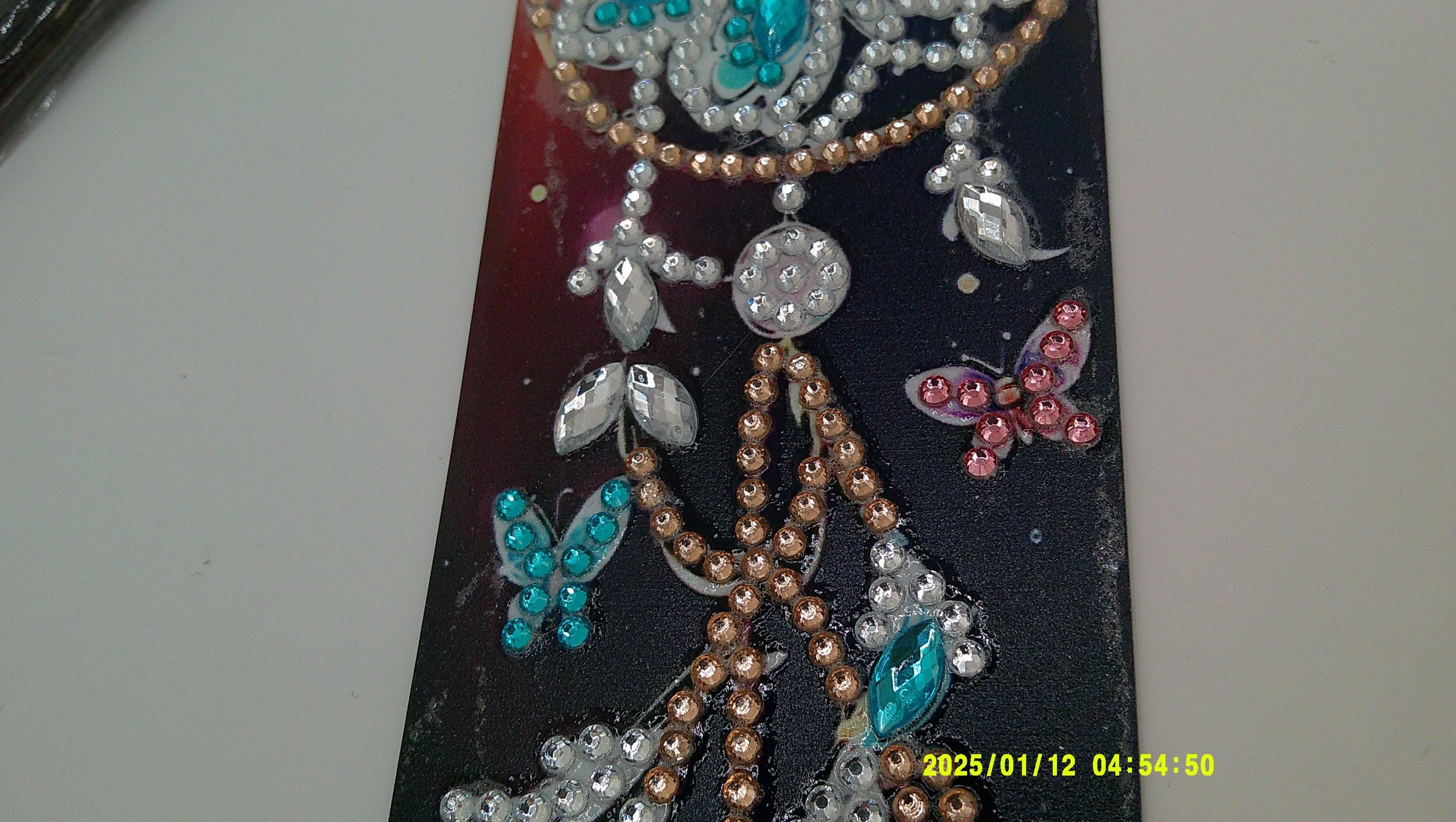 Floral Mandala Rhinestone Bookmark | Colorful Diamond Art Page Marker