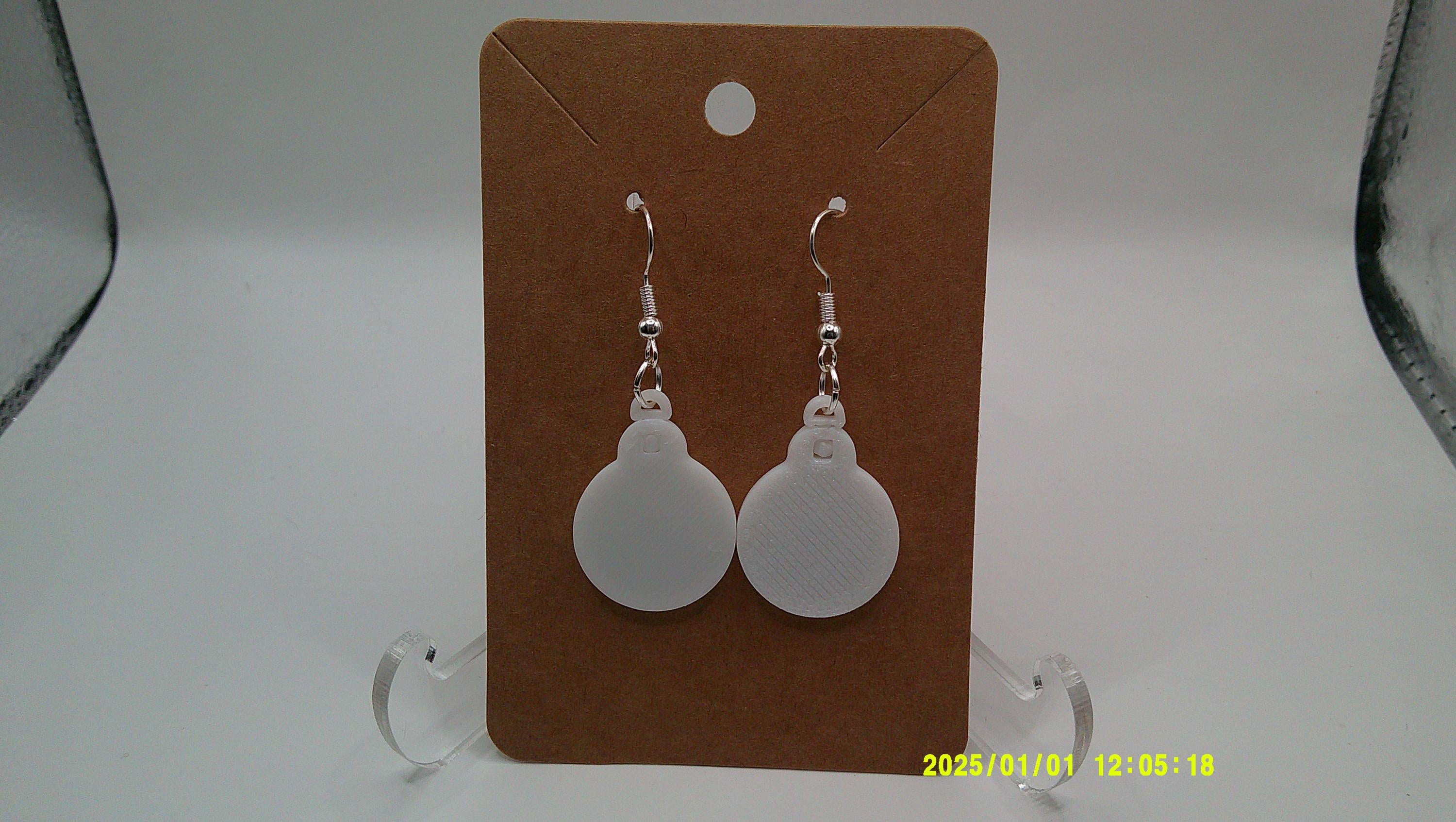 Simple Ornament Earrings - 3D Printed